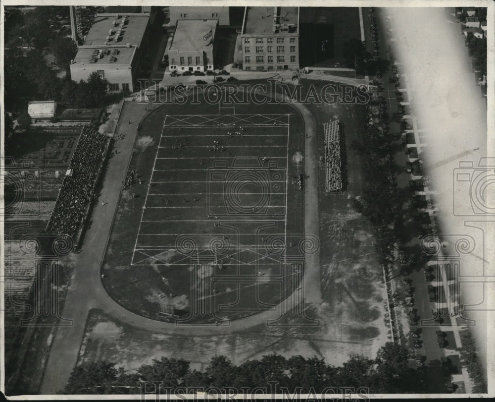 1929 Press Photo Practice before Lakewood John Marshall game at Lakewood H.S.- Historic Images