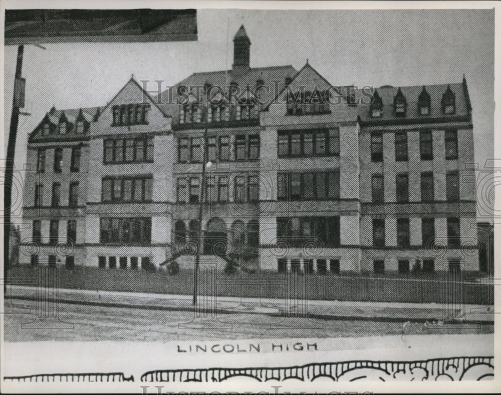 1951 Press Photo Early Lincoln High School 1901- Historic Images