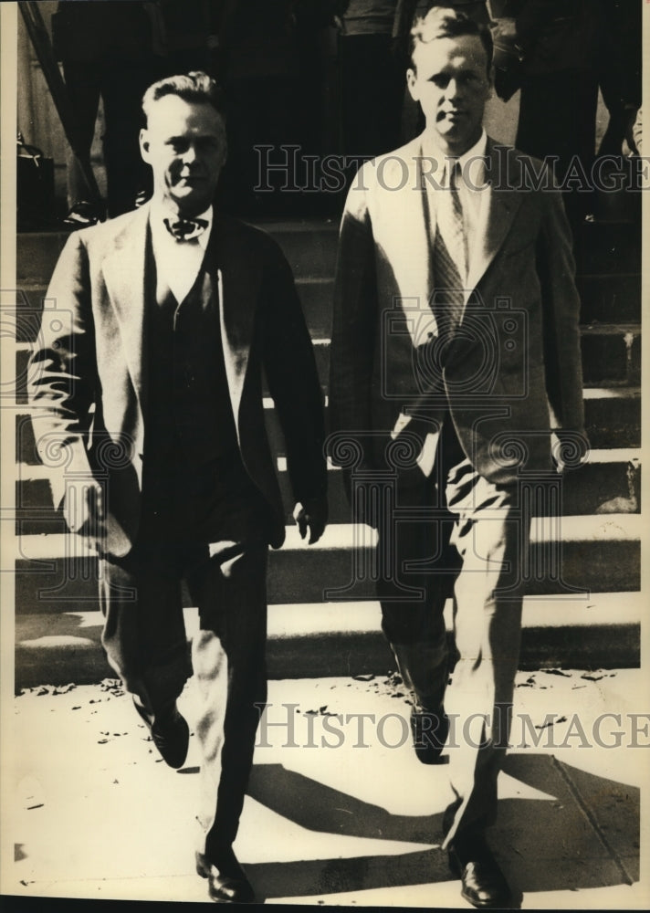 1992 Press Photo Col Norman Scwarzkopf with Col Charles Lindbergh- Historic Images