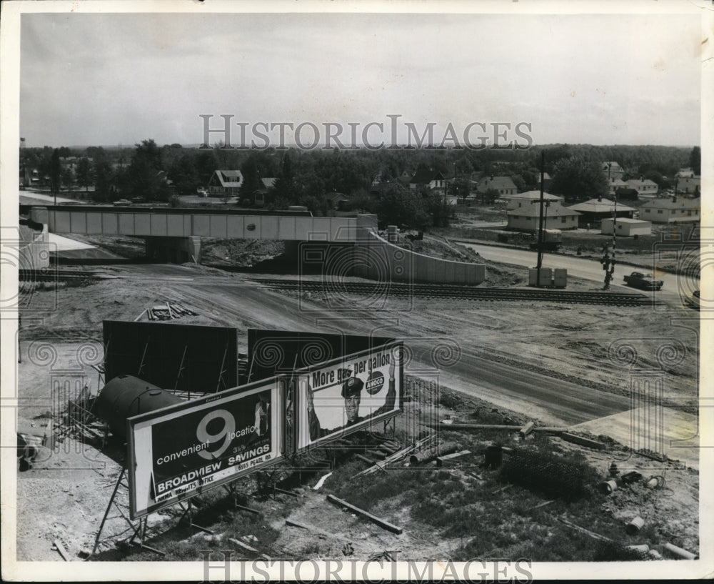 1958 Press Photo Brookpark Grade Separation- Historic Images