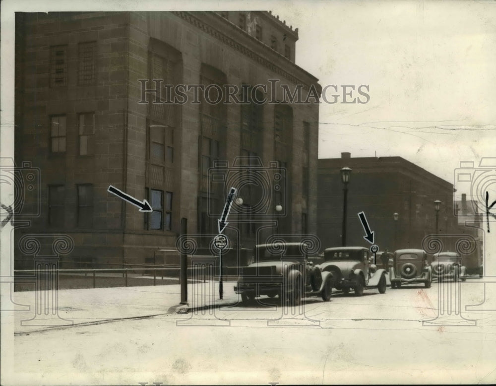 1935 Press Photo New Central Police Station building on the E. 21st side- Historic Images