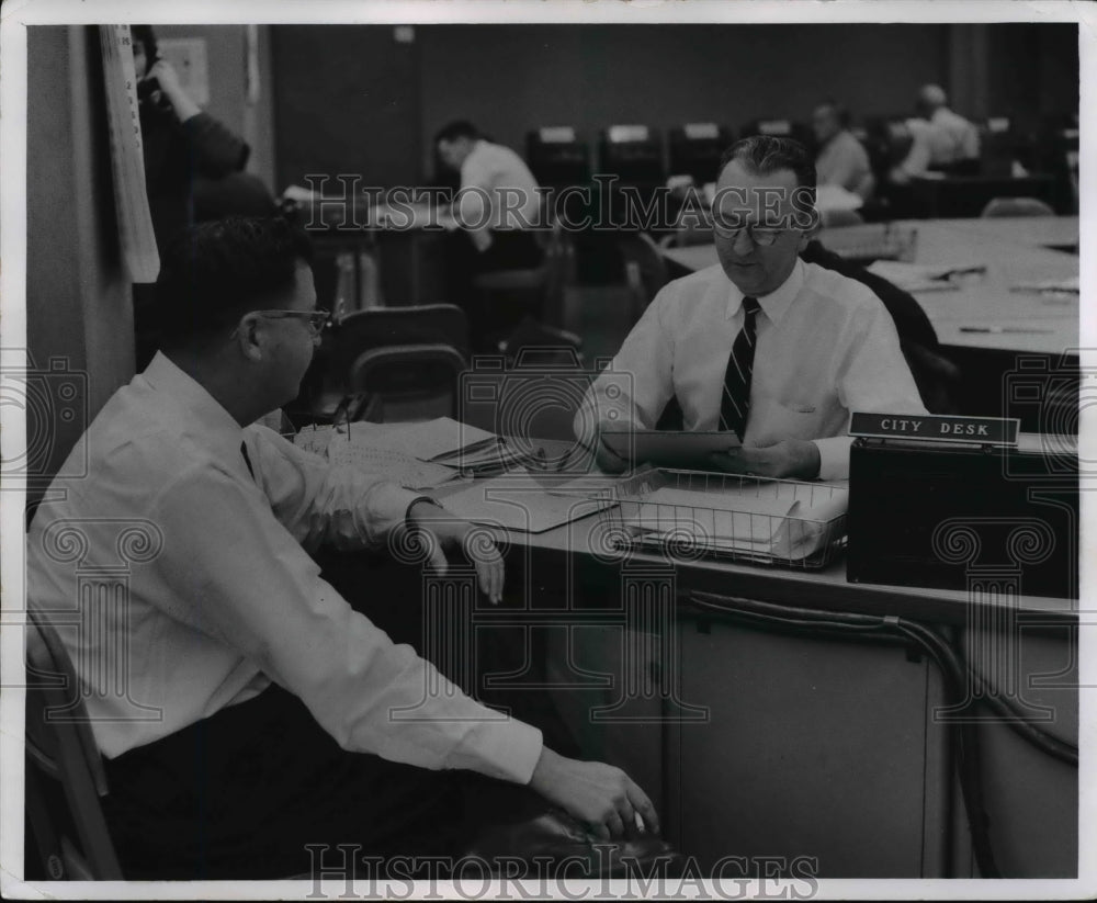 1963 Press Photo L to R  Ray Dorsey,Lou Edwards- Historic Images