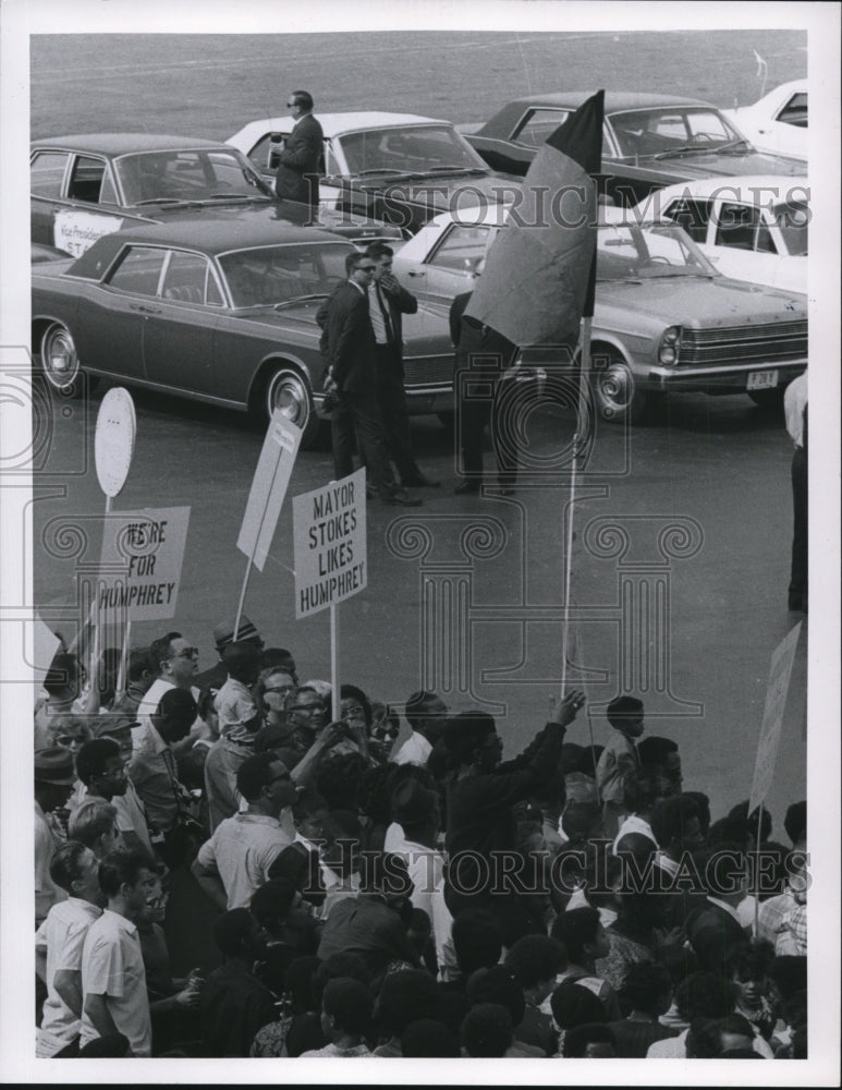 1968 Press Photo V.P. Hubert H. Humphrey, Presidential Campaign 1968- Historic Images