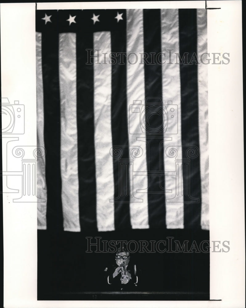 1991 Press Photo World War II veteran Ken Maynard - Historic Images