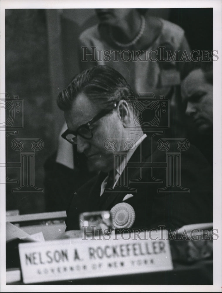 1964 Press Photo Gov. Nelson Rockefeller at governors conference, Cleveland- Historic Images