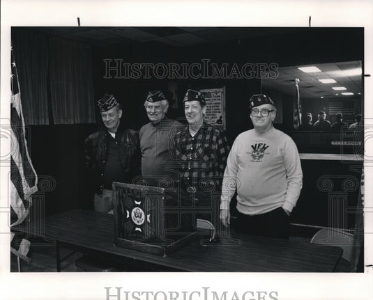 1991 Press Photo Vaughn McLaughlin, Shelby Haren, Art Heintz and Homer Wood- Historic Images