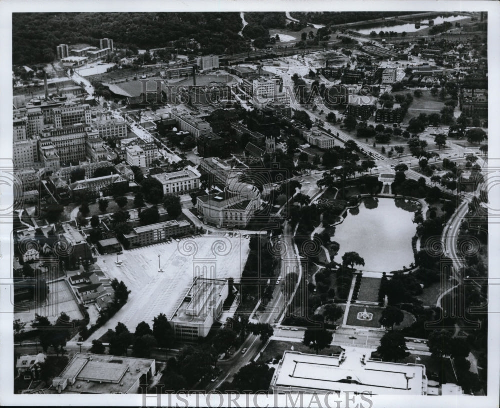 1966 Press Photo Air view of the University Circle- Historic Images