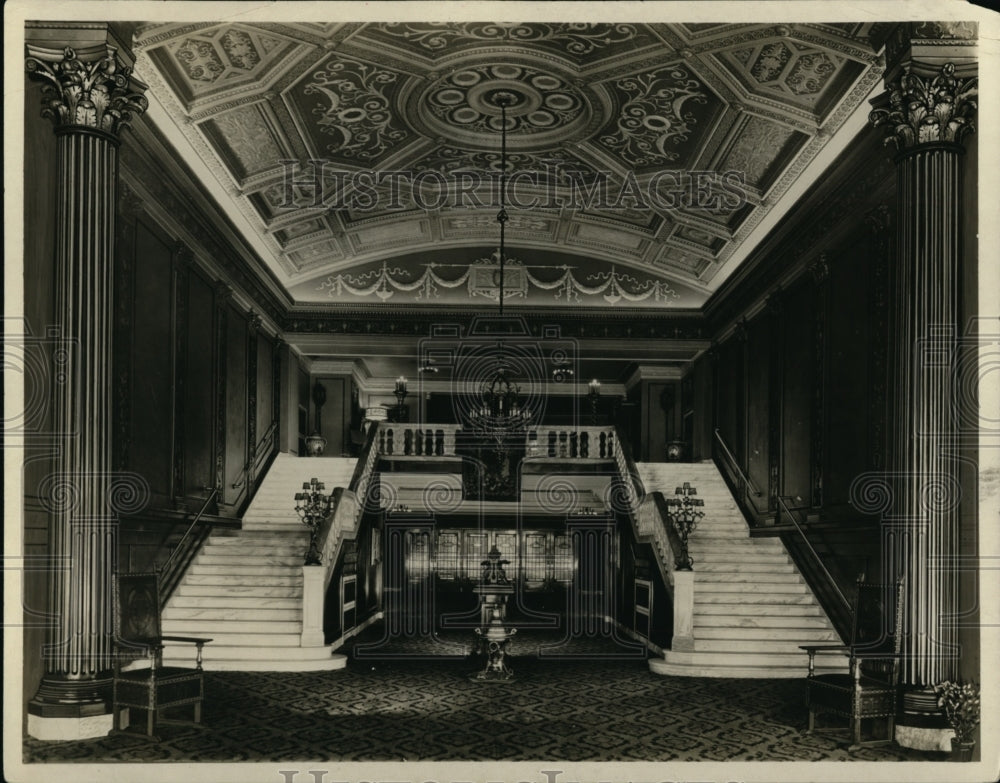 1922 Press Photo Grand Stairway, Ohio Theater- Historic Images