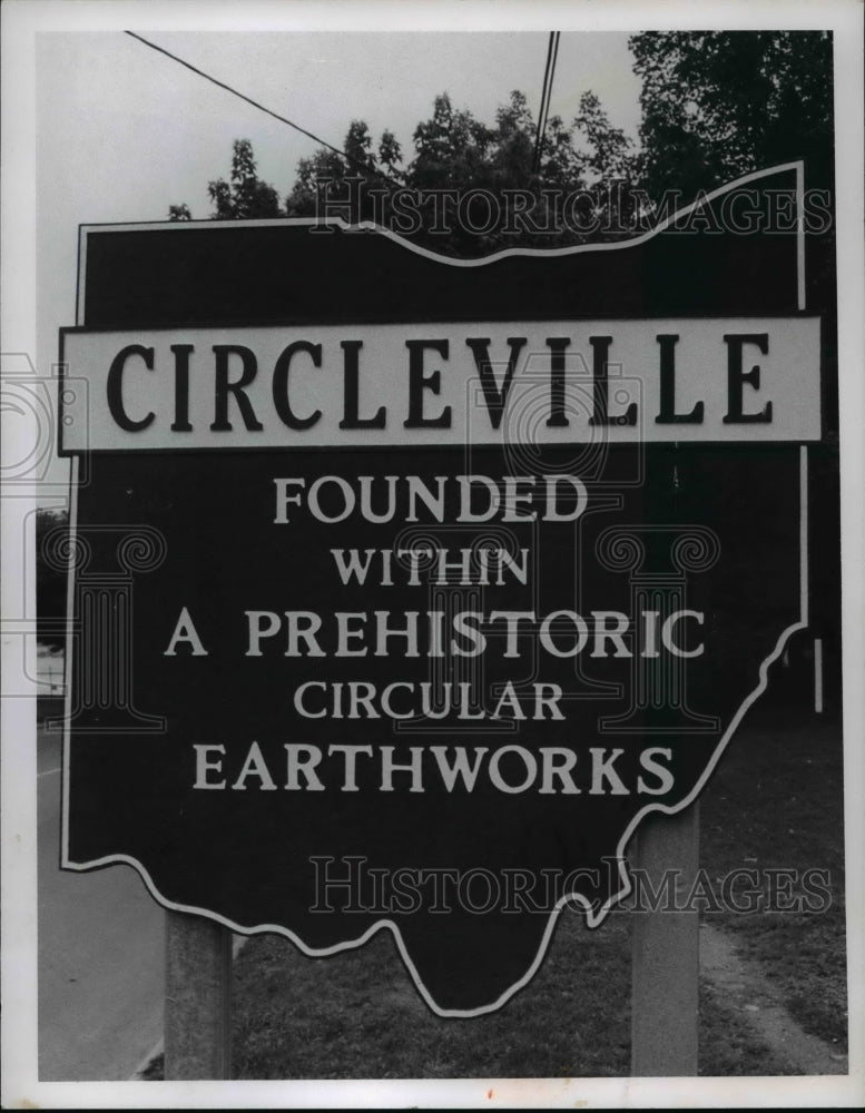 1966 Press Photo Circleville in Ohio signage- Historic Images