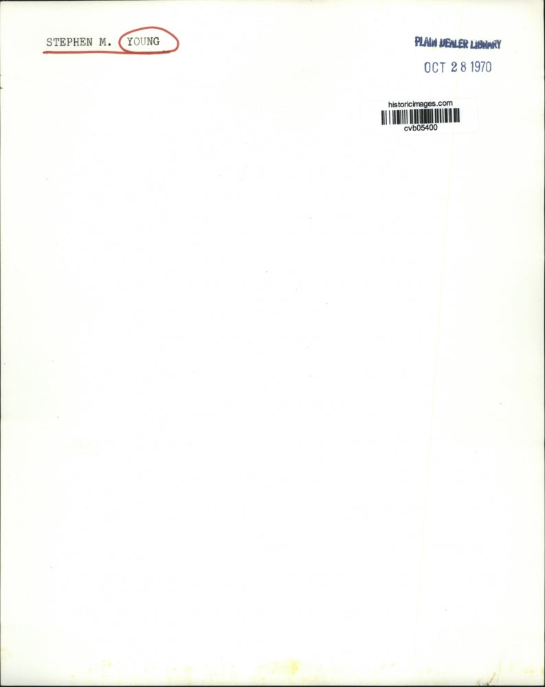 1970 Press Photo Stephen M. Young. - cvb05400