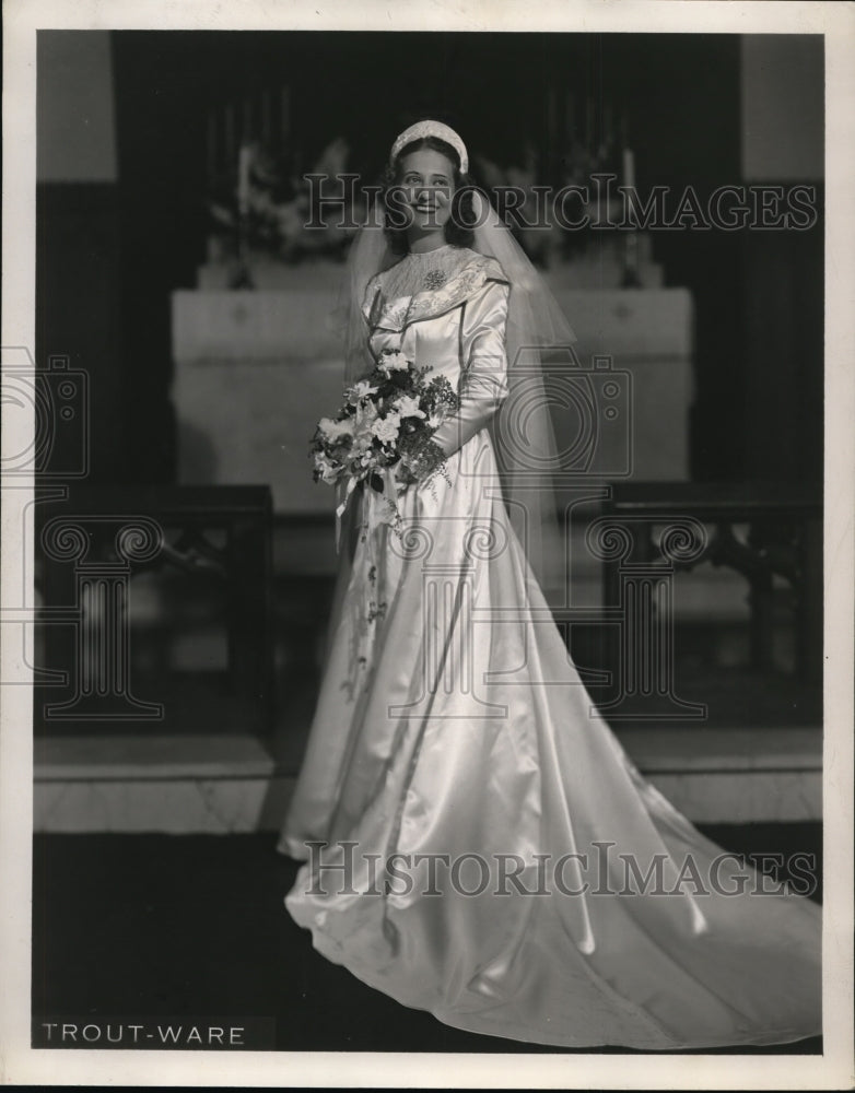 1947 Press Photo Mrs. Milton E. Wilson, Jr, Former Doris Mae Farinacci- Historic Images