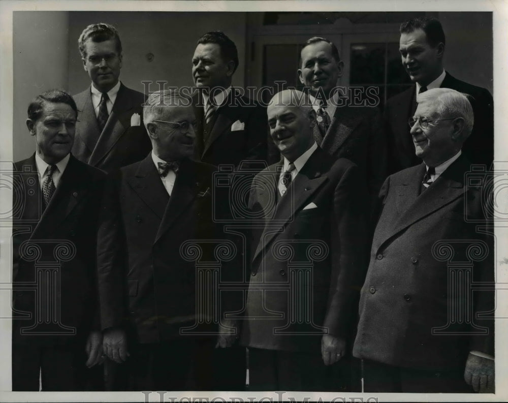 1946 Press Photo President Truman visits Cleveland Ohio- Historic Images