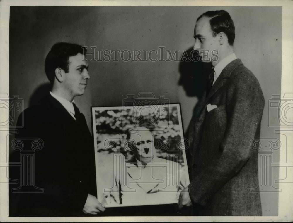 1932 Press Photo James Roosevelt, S.A. Bithoni- Governor Roosevelt portrait- Historic Images