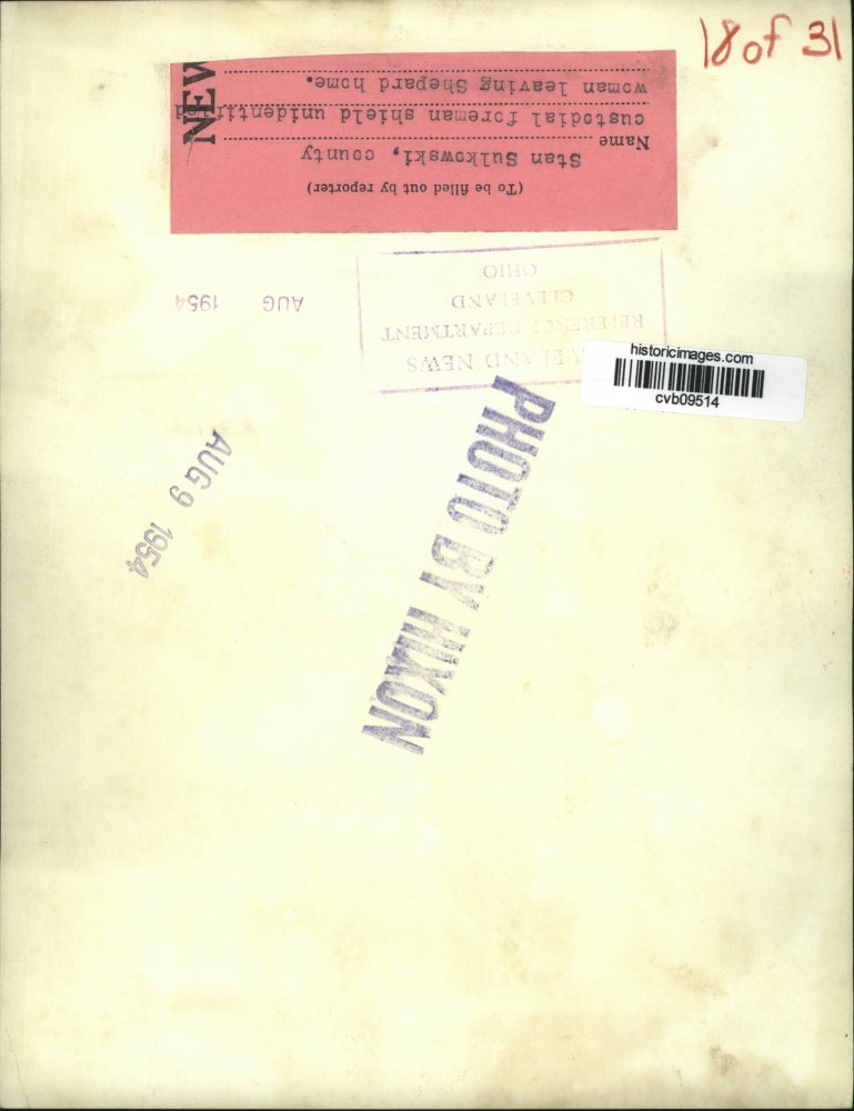 1954 Press Photo Stan Sulkowski, county custodial foreman - cvb09514