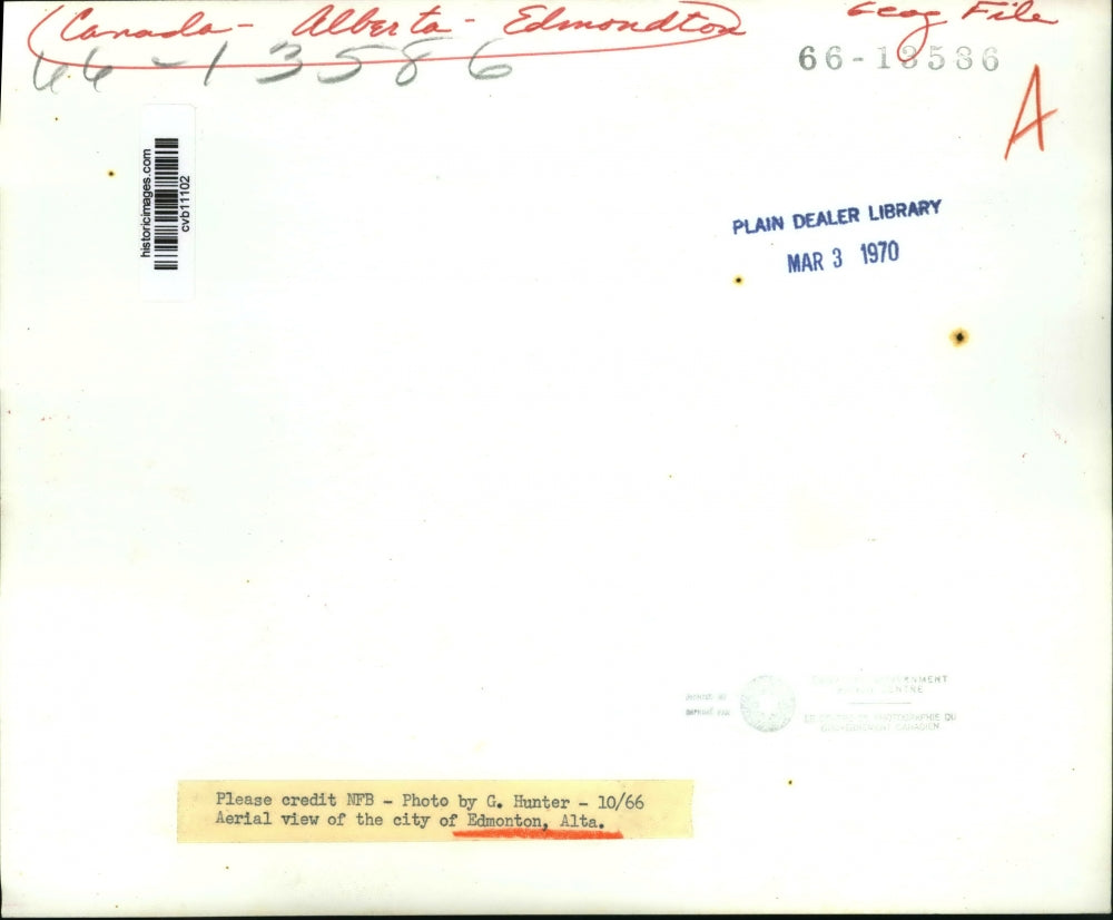 1970 Press Photo Edmondton Alberta-Canada - cvb11102