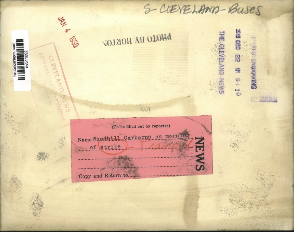 1949 Press Photo Woodhill Carbarns - cvb11692