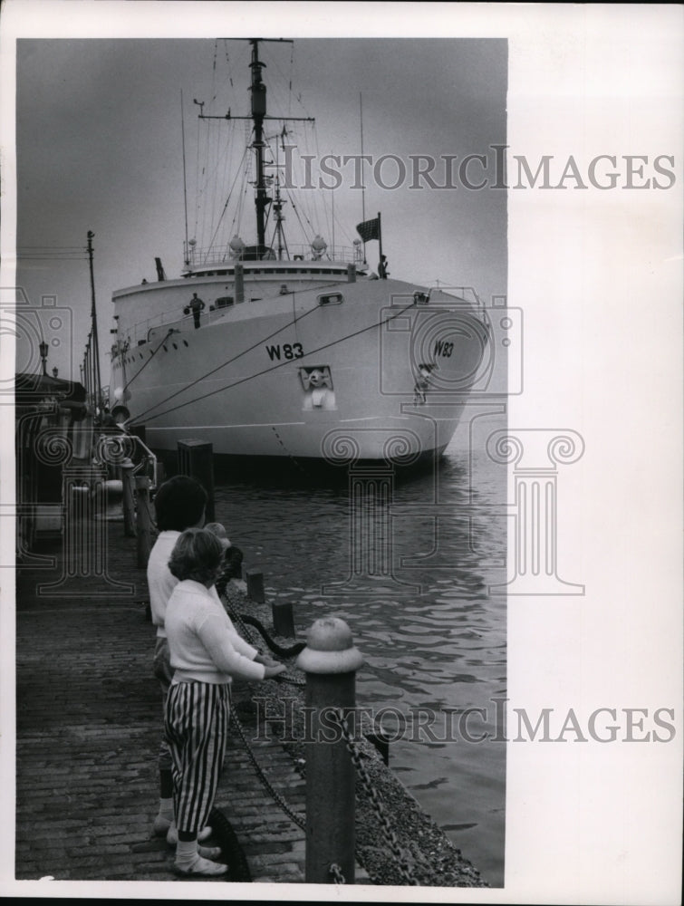 1961 Press Photo US Coast Guard, Mackinaw Ice Breaker - cvb13457