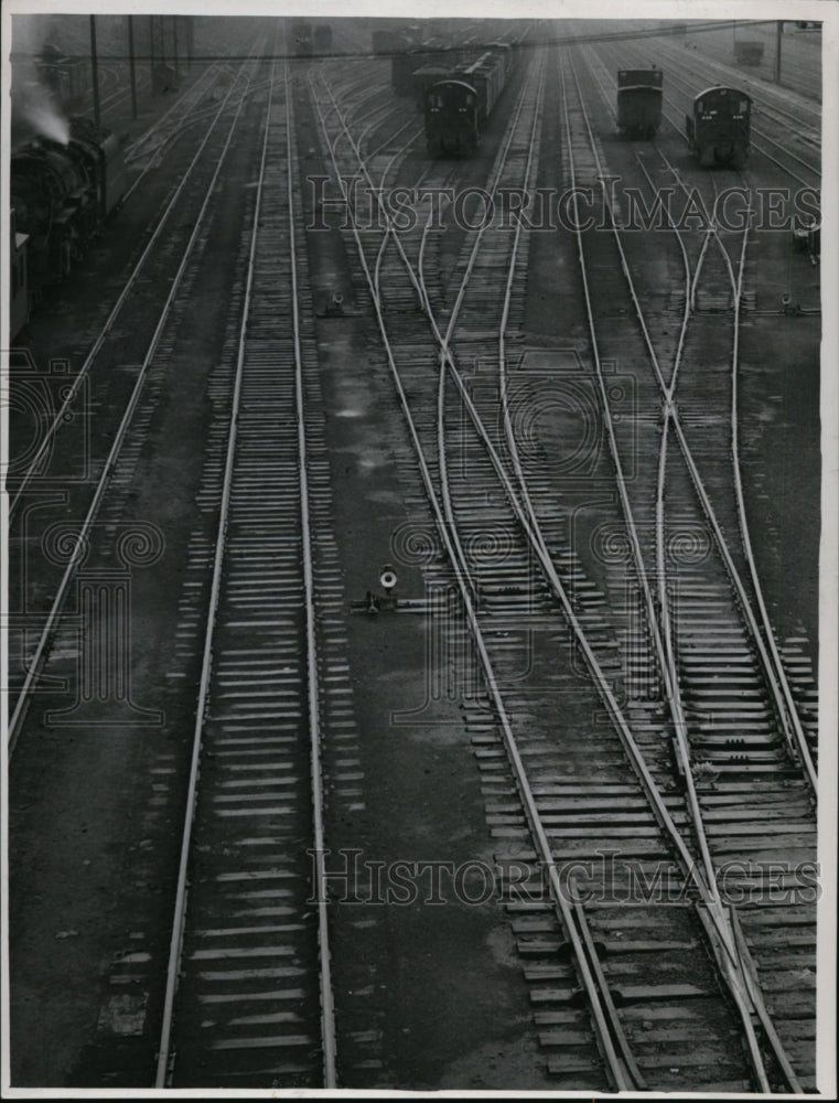 1950 Press Photo Railroad Strikes- Historic Images