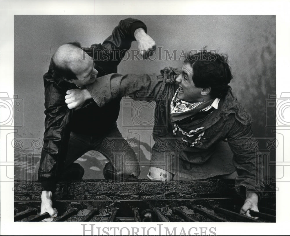 1986 Press Photo Stuntmen Ted Batchelor - cvb18082- Historic Images