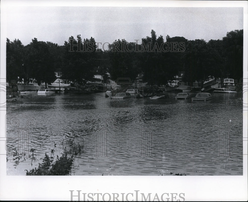 1969 Press Photo July 4th storm-flood - cvb18217- Historic Images