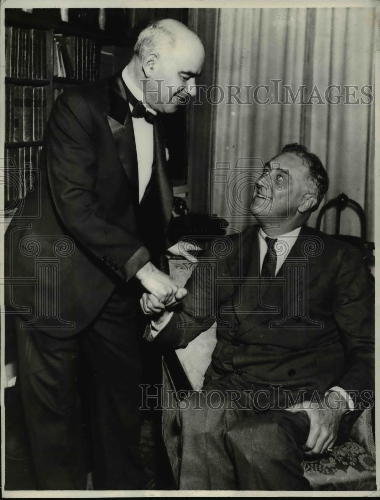 1932 Press Photo The Governor Elect Congratulates The President Elect- Historic Images