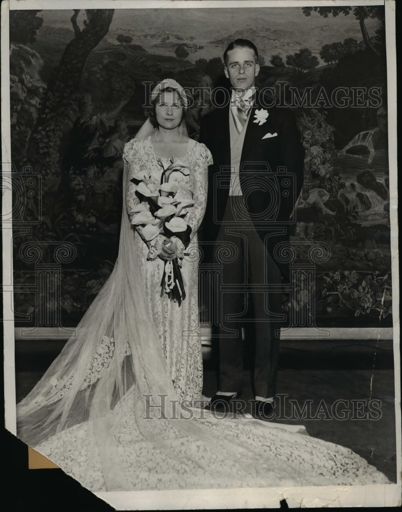 1932 Press Photo Son of New York Governor and Bride- Historic Images