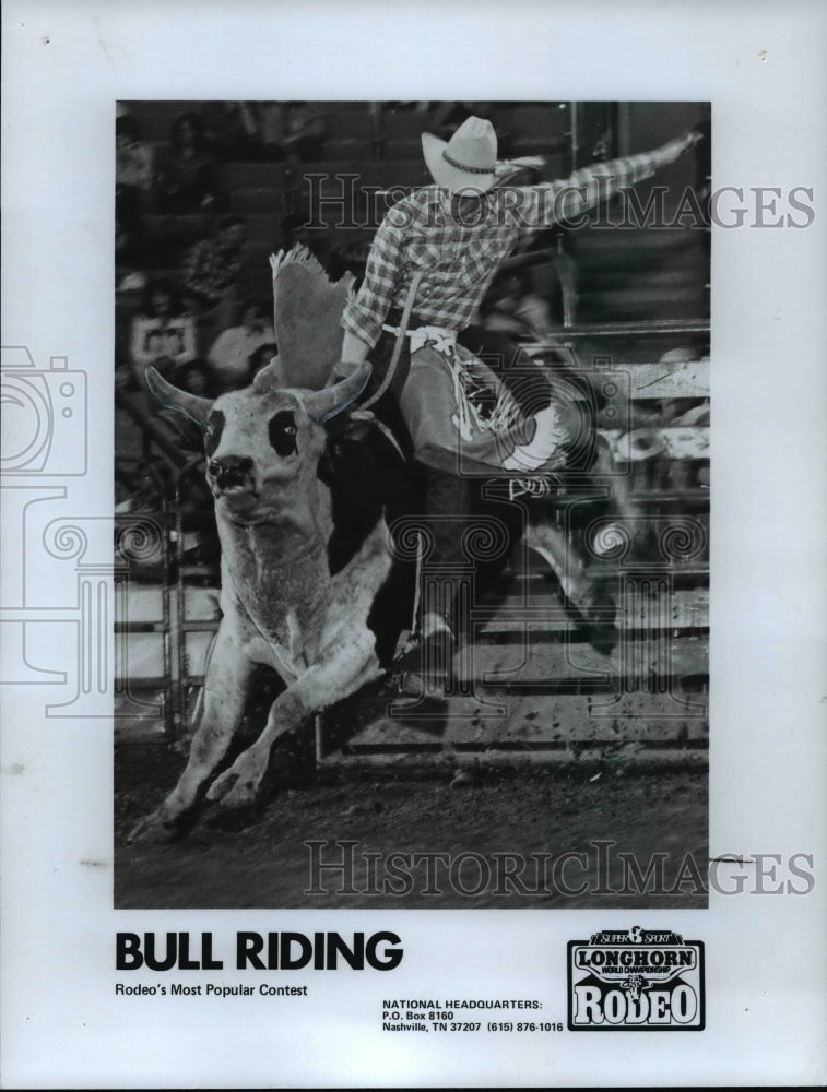 1984 Press Photo Bull Riding - cvb21905- Historic Images