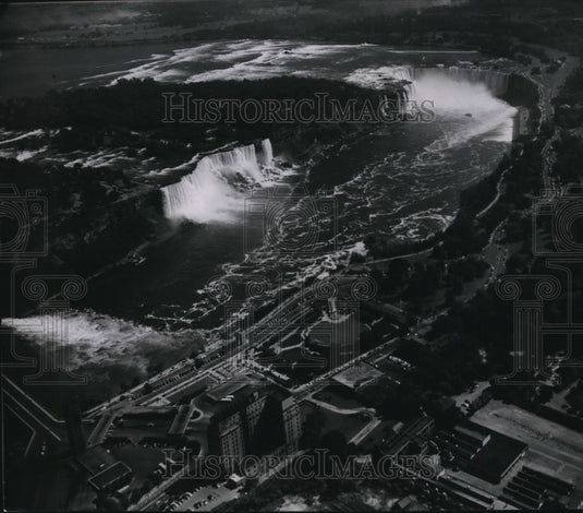 1962 Press Photo American Falls & Canadian Horseshoe Falls, Niagara Falls- Historic Images