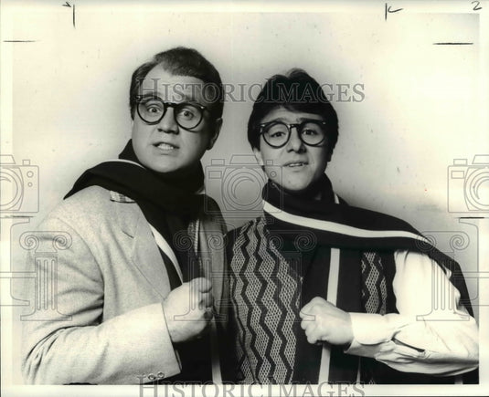 1983 Press Photo Cliff Bemis & Paul A Floriano in Flight Fiercely - cvb28312- Historic Images