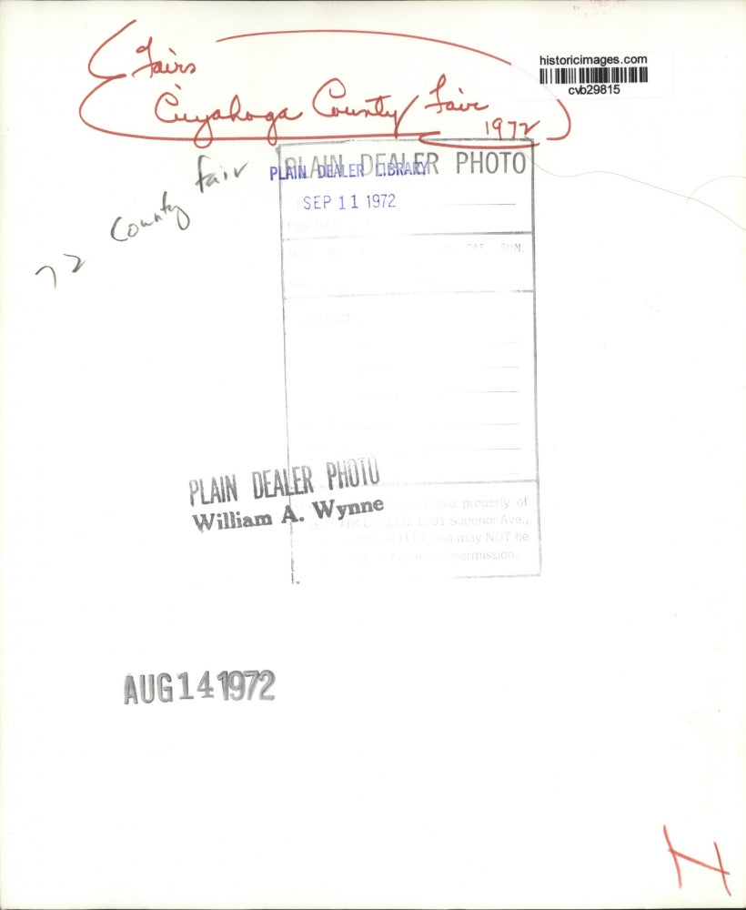 1972 Press Photo Scene from the Cuyahoga County Fair - cvb29815