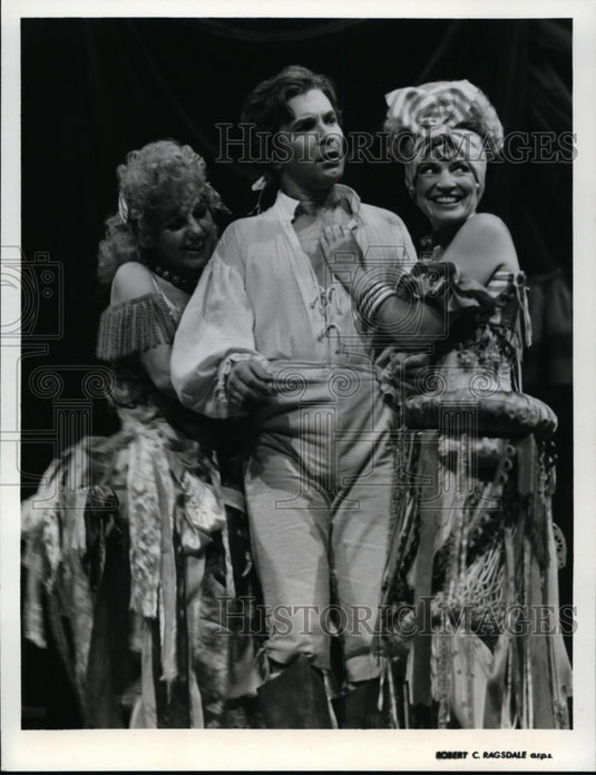 1978 Press Photo Anne Linden, Edward Evanko, Maida Rogerson in Candide