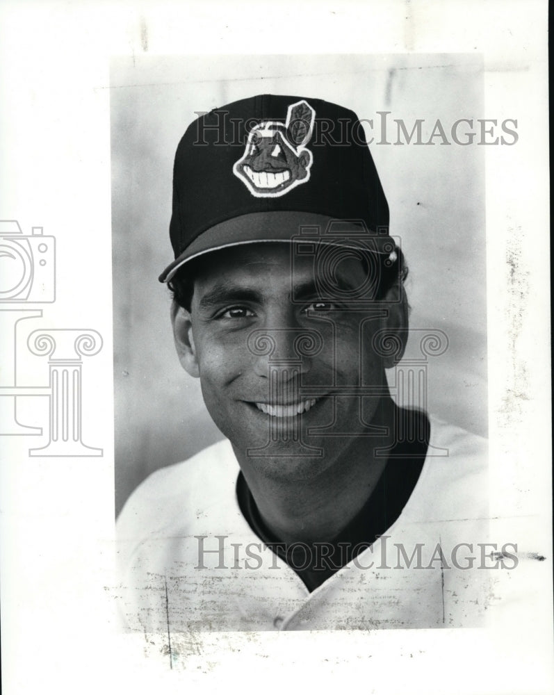 1987 Press Photo Chris Bando, Cleveland Indians - cvb33248- Historic Images