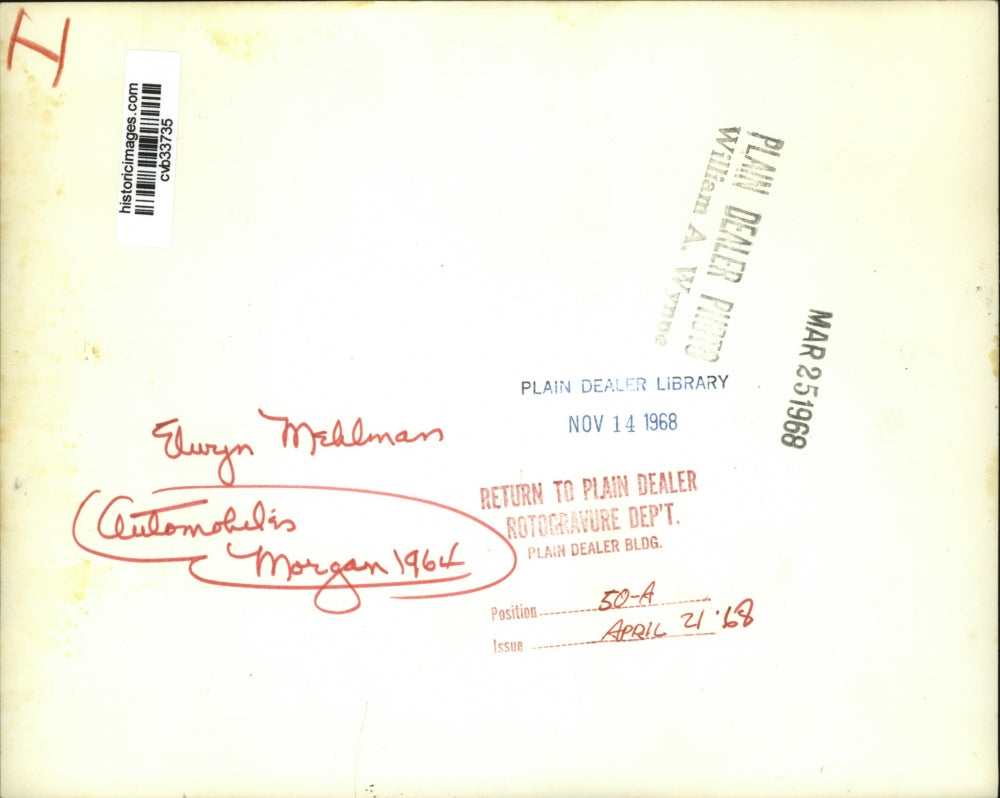 1968 Press Photo Elwyn Mehlman-Morgan Automobiles-1964 - cvb33735