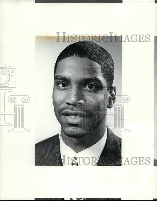 Press Photo Reggie Kemp, Shaw Basketball - cvb34258- Historic Images
