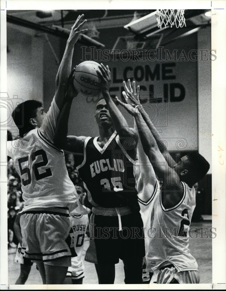 1991 Press Photo Gary Meeks, Doug Steinwart L and Keith Jackson - cvb34314- Historic Images