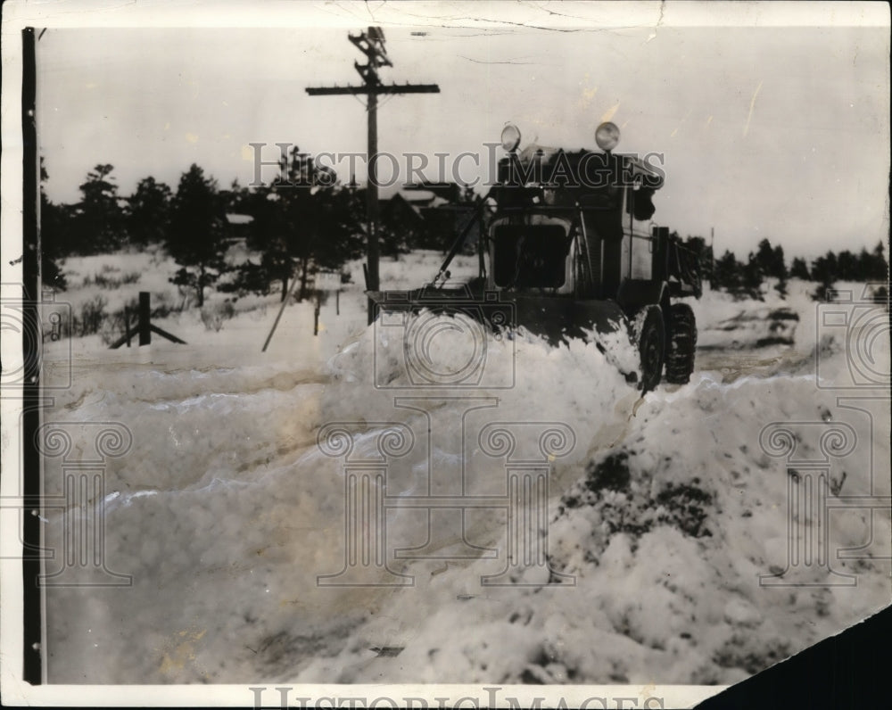 1938 Press Photo Snowplowing-Denver - cvb34425- Historic Images