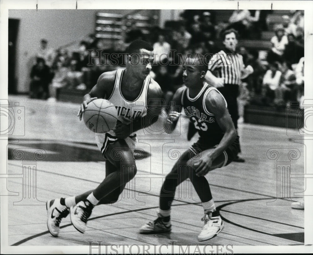 Press Photo A Basketball game scene - cvb34458- Historic Images