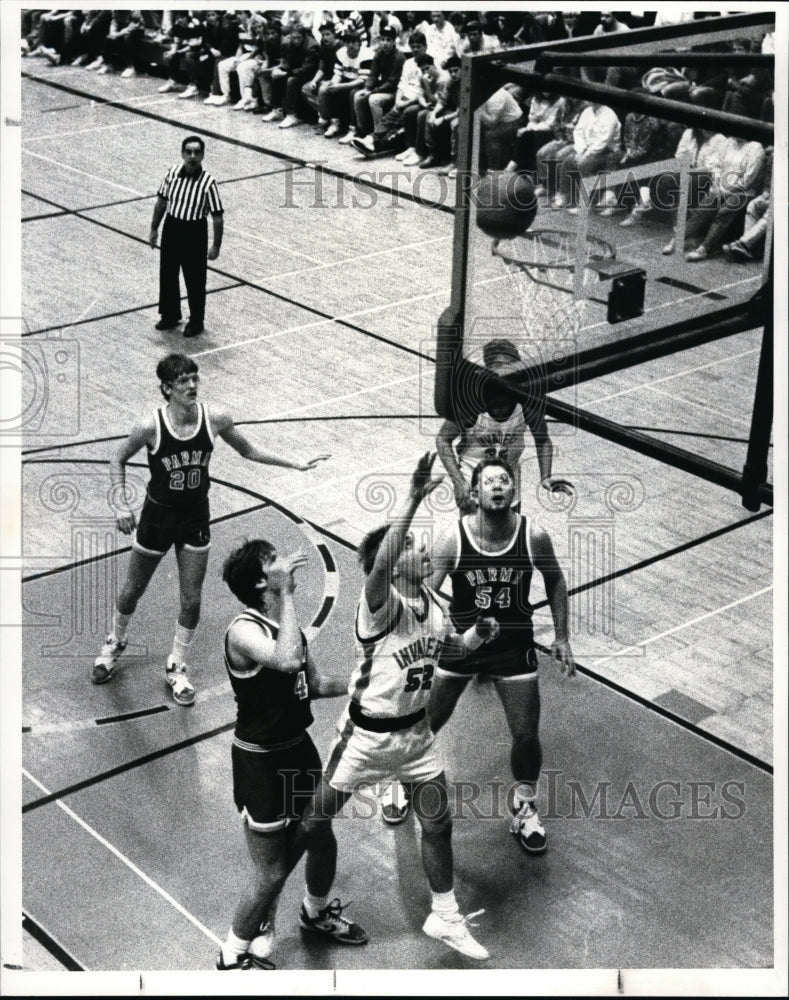 1987 Press Photo Normandy vs Parma High Basketball - cvb34659- Historic Images