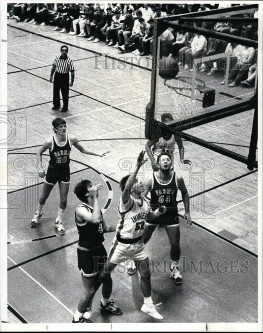 1987 Press Photo Normandy vs Parma High Basketball - cvb34659- Historic Images