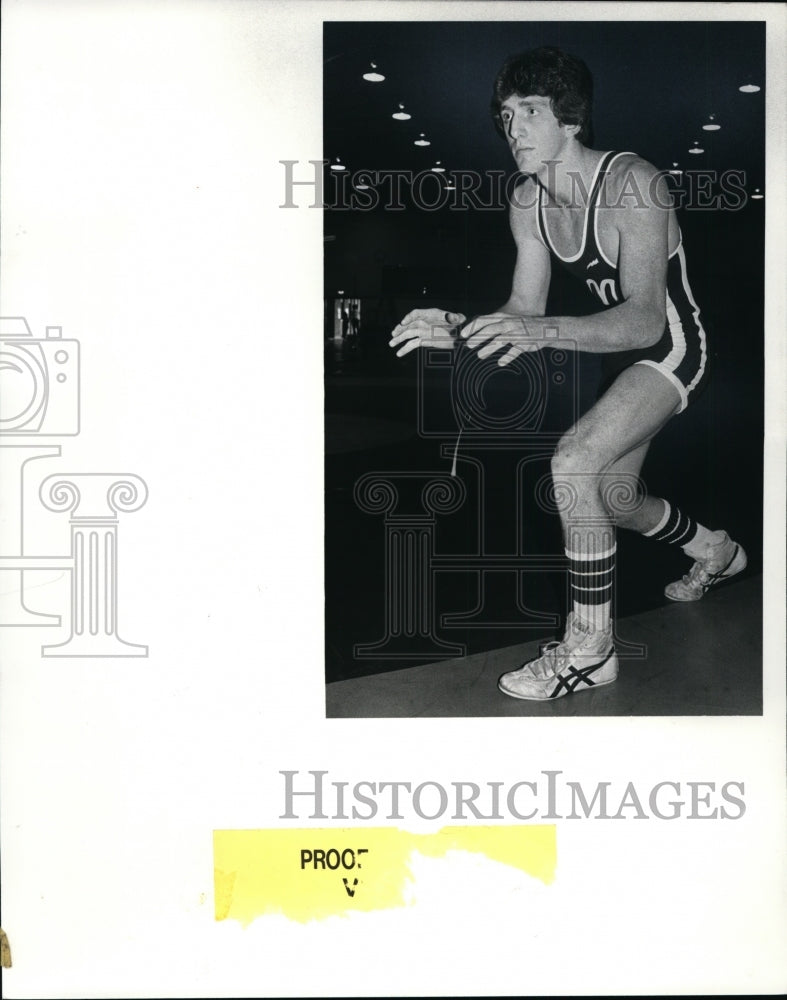 1982 Press Photo Madison Hi Wrestling Team, Ken Turnbull - cvb34661- Historic Images