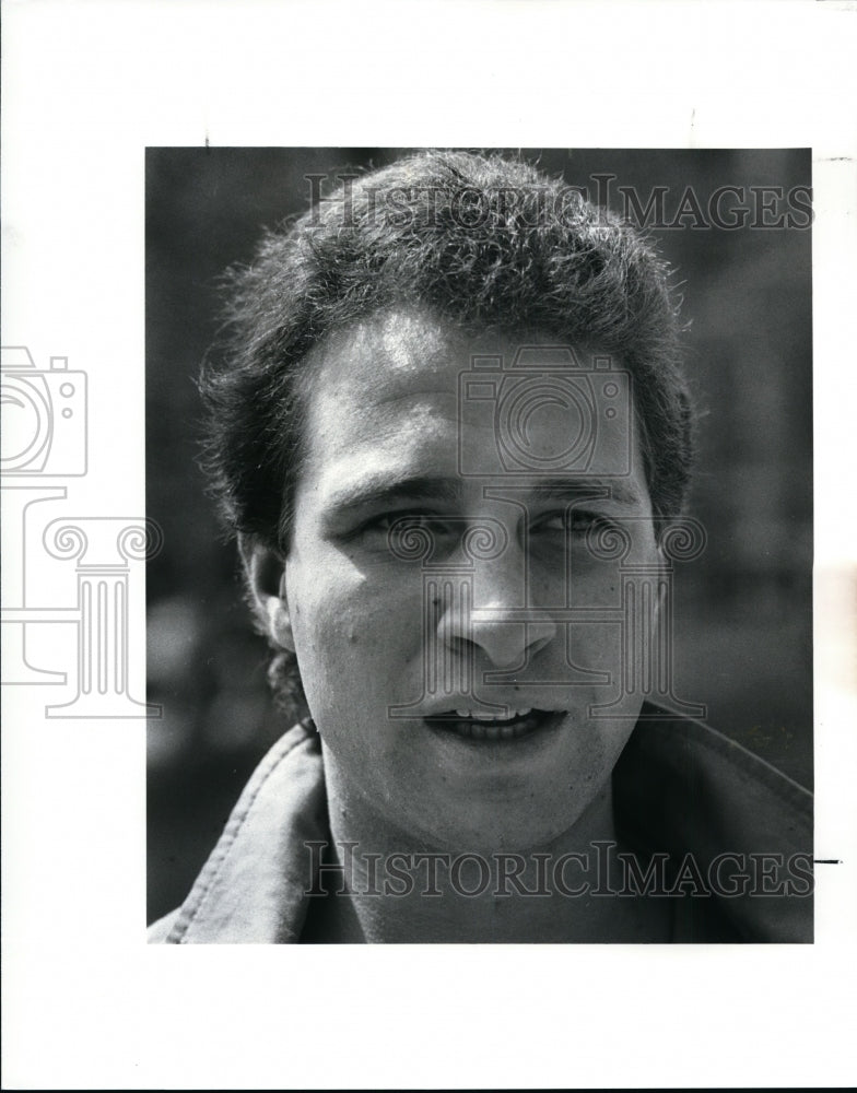 1988 Press Photo: Drew Cuddington, CSU Student talks about NCAA ruling- Historic Images