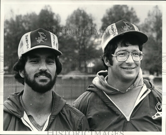 1981 Press Photo Jim Green and Dan Litzinger, Mentor High, Track & Cross Country- Historic Images