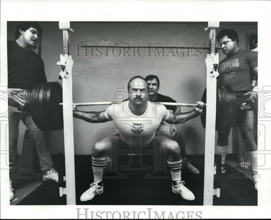 1987 Press Photo Power Lifting Team from Blacks Health World - cvb35545- Historic Images