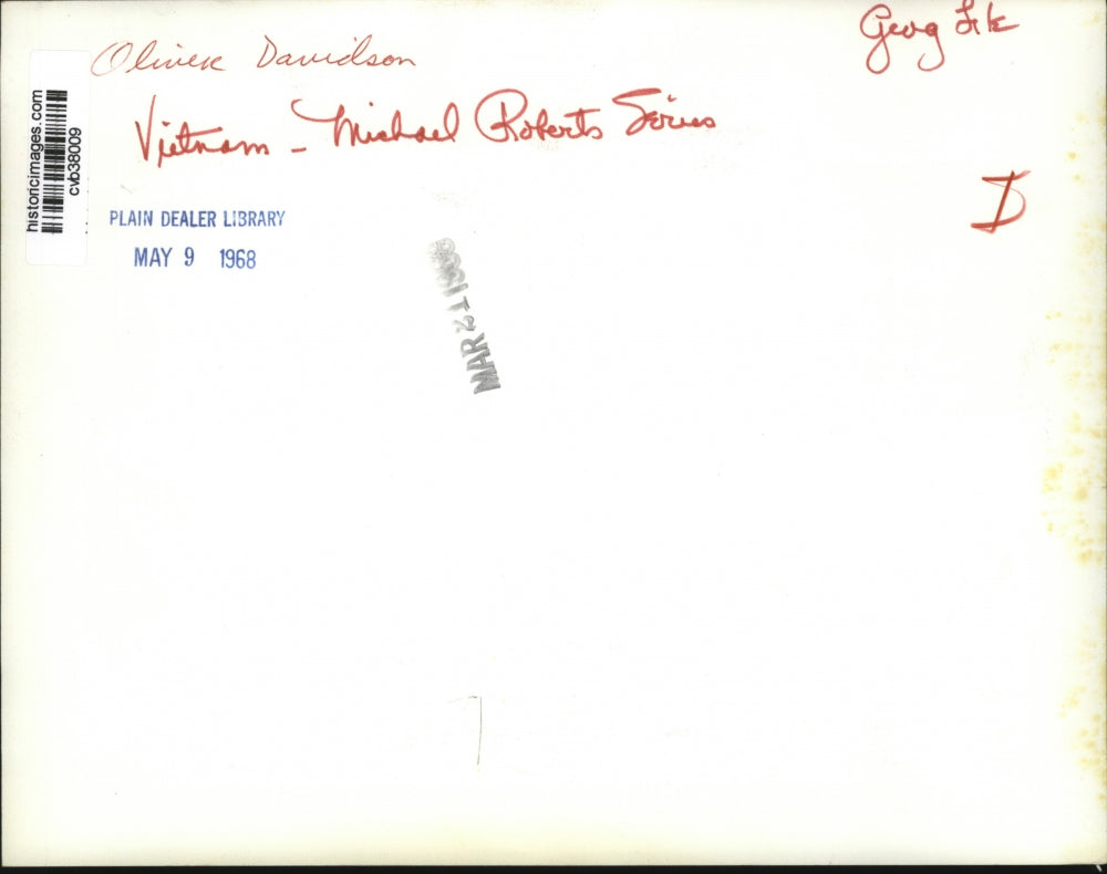 1968 Press Photo Oliver Davidson in Vietnam - cvb38009