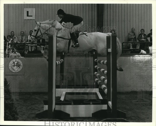 1983 Press Photo The show jumpers at the Chagrin Valley PHA Horse Show- Historic Images