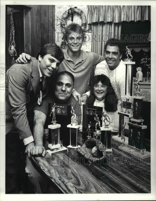 1986 Press Photo Caram Nucci Tedesco, Cleveland Indians Batboy contest winner- Historic Images