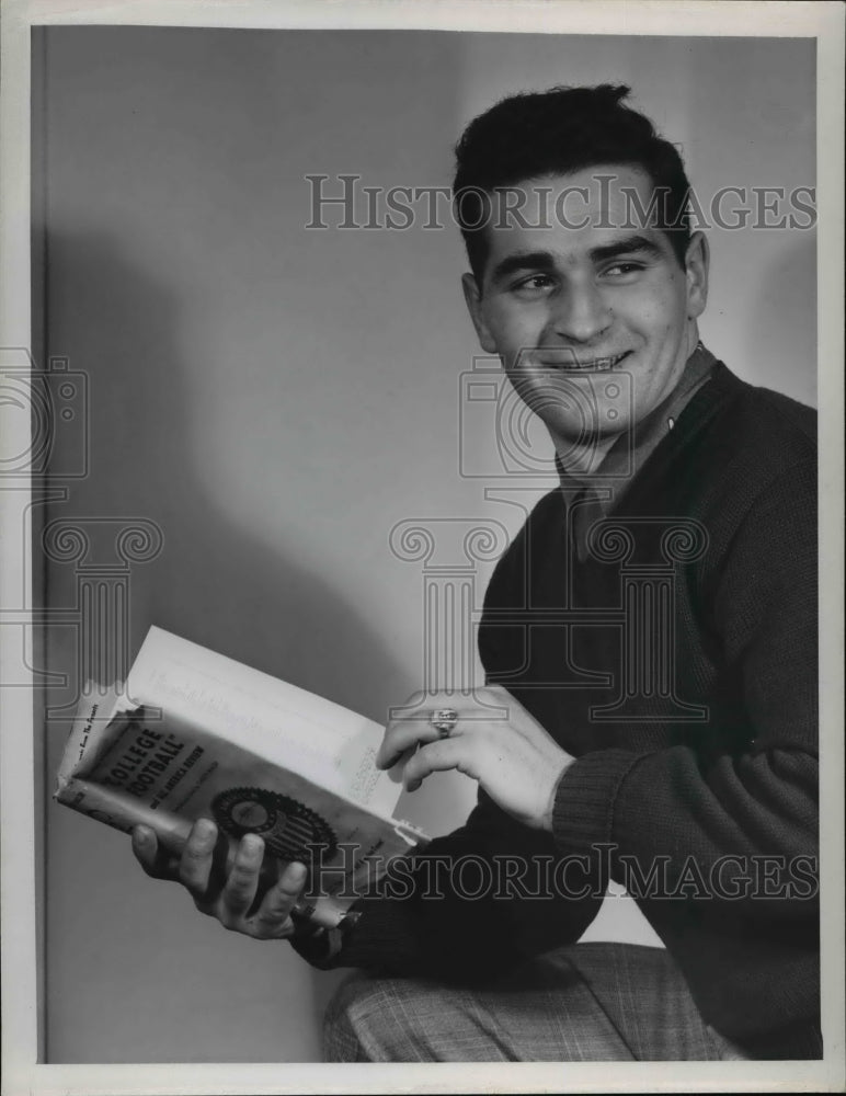 1951 Press Photo John Farone, Holy Name Football player 1951- Historic Images