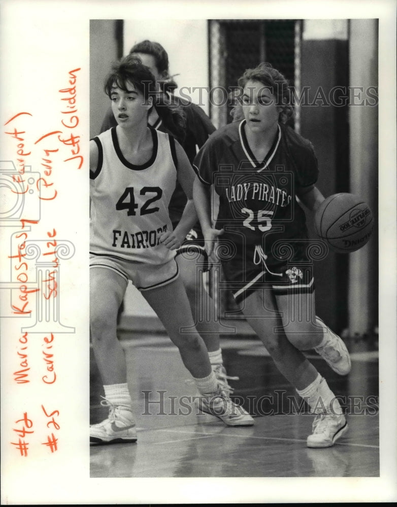  Press Photo Maria Kapostasy (Fairport), #25 Carrie Schulze (Perry)- Historic Images