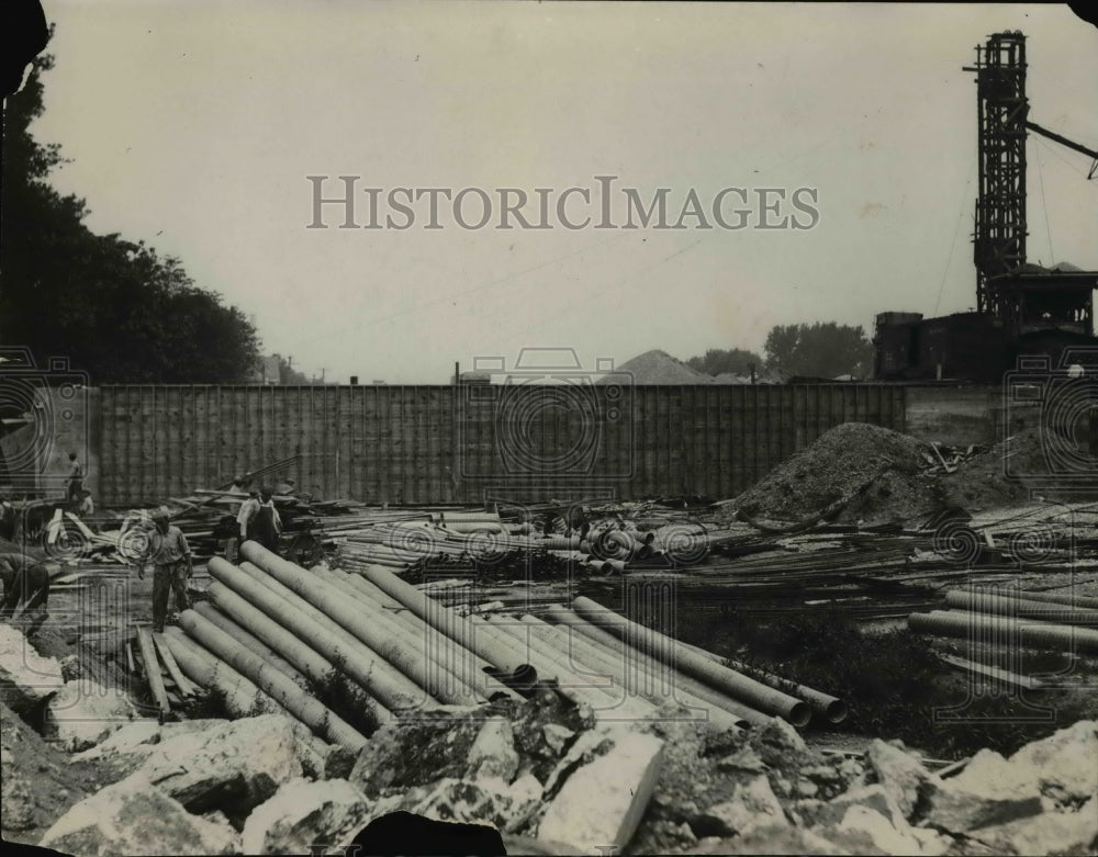 1929 Press Photo Cleveland Railroad Construction From Terminal Station- Historic Images