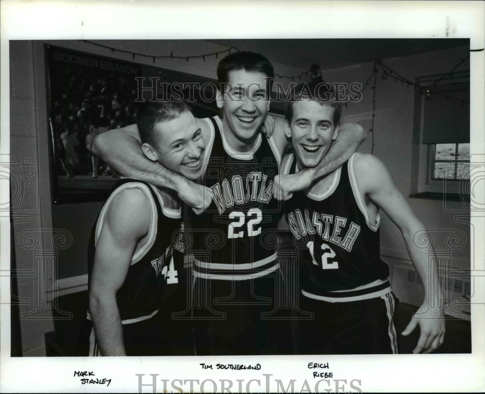Press Photo Mark Stanley, Tim Southerland, And Erich Riebe College Of Wooster- Historic Images